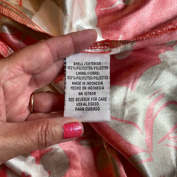 Madison Leigh Pink with Cream Florals Vintage Style Dress - Picture 11 of 12